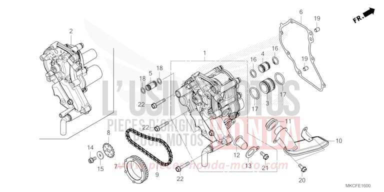 OIL PUMP for Gold Wing MAT JEANS BLUE MATALLIC (PB417) from 2022
